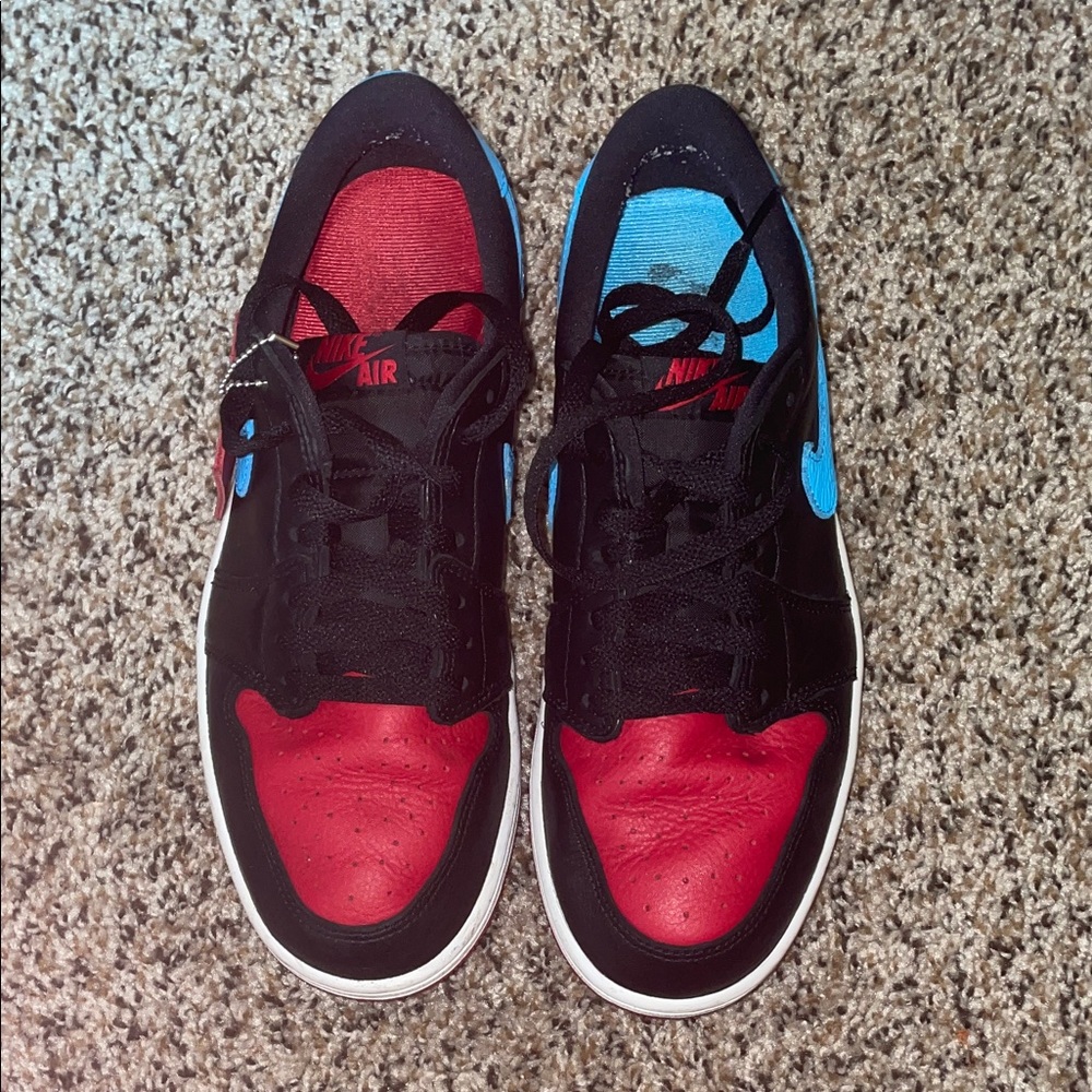Nike Air Jordan 1s Black Red Blue Sneakers Low